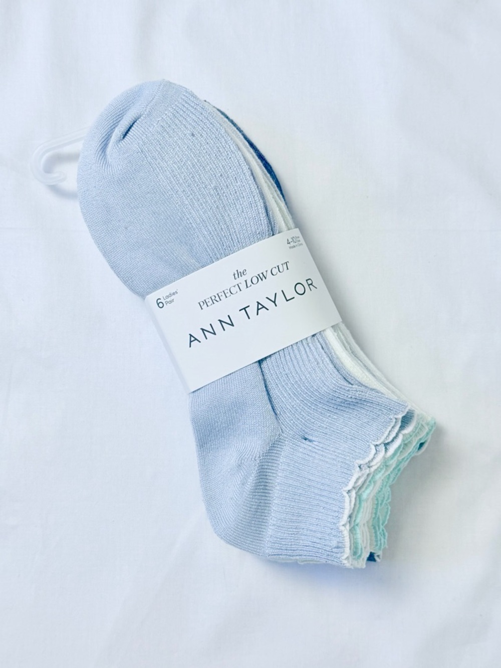 NWT Ann Taylor Low Cut Socks 6-Pair Set Pastel Multicolor womens Size 4-10